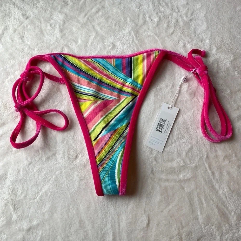 NEW! Frankie’s Bikini’s rainbow swirl hazel bikini bottom 19375